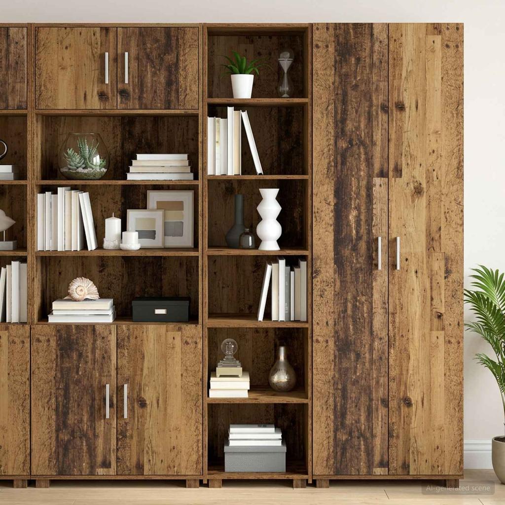 Sideboard Reclaimed Wood 45 X 41 X 185 Cm Engineered Wood