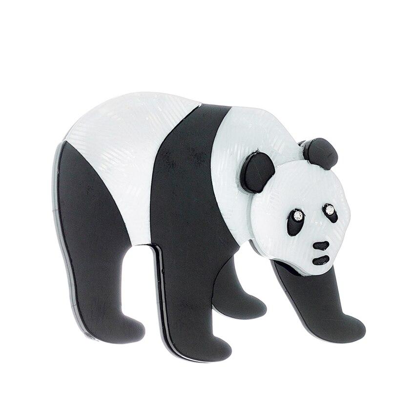 

Броши Blucome с мультяшными животными, панда на заказ, эмалированная ручная работа, воротник для одежды, булавки с лацканами, сумка, металлические значки, ювелирные изделия для влюбленных белый