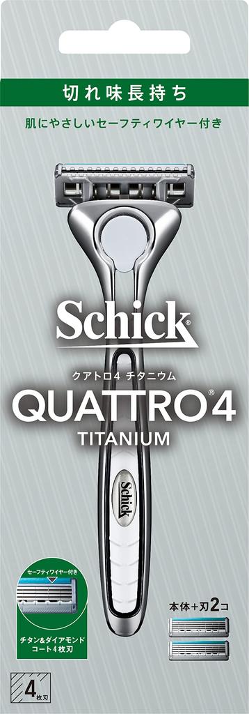 Schick Quattro 4 Titanium Držák břitů 1 náhradní Holicí strojek (s + čepelí) pánské
