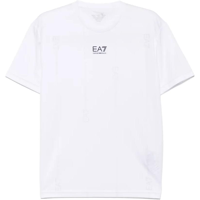 

Emporio Armani EA7 Solid Logo Print Short Sleeve T-Shirt Men tops White 7M0000-44AF1-3754 XL