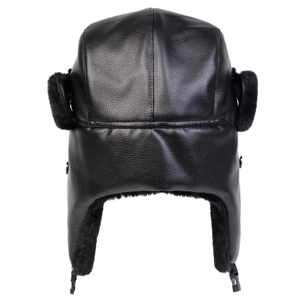 For Men Women Gender Neutral Pu Lei Feng Hat Winter Earflap Hat Keep Warm Ski Hat Bomber Hat For Outdoor Riding Snow Activities