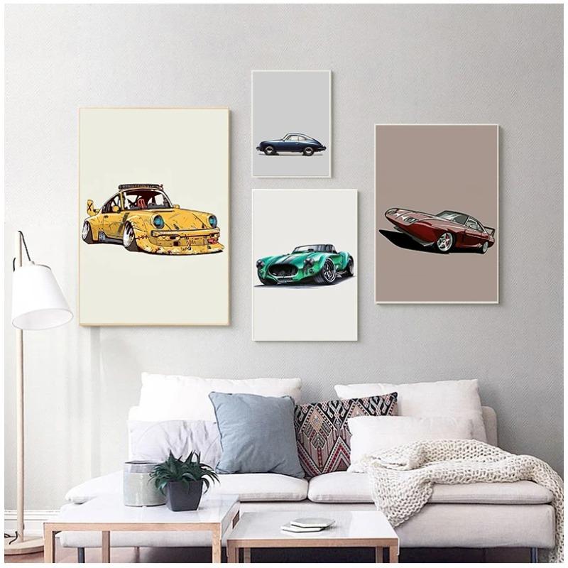 Cool Car Image Canvas Painting Wall Art Cartel De Coche Nordic Posters and Prints Poster Car Decorativas No Frame
