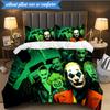 Abstract clown Pattern 3pcs K-pop music group Bedding set,Ideal for Bedroom, Dormitory,Including Duvet Cover And 2pcs Pillowcases,Fan gifts