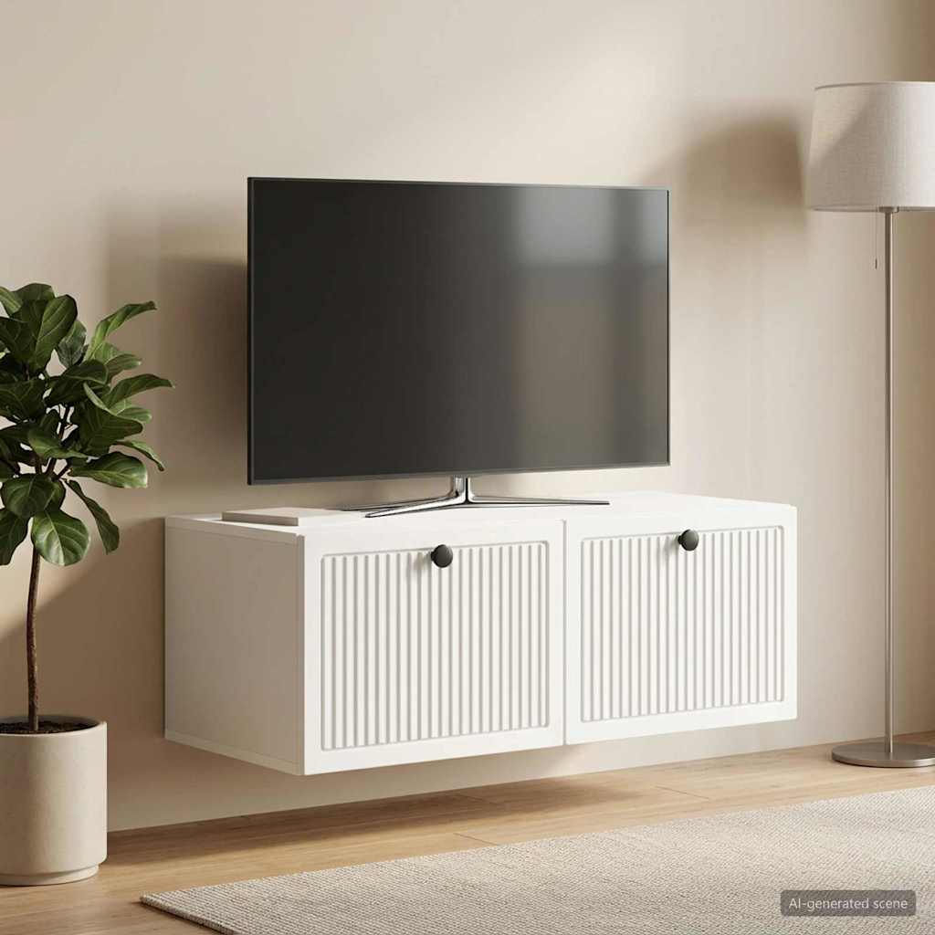 Wall Mounted TV Cabinet White 78.5 x 41 x 30 cm Particleboard