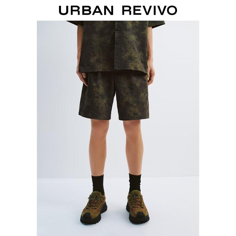 UR 2025 Men s Casual Techwear Color-block Plaid Shorts 29