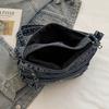 Multi-layer Denim Bag Vintage Shoulder Bag Women's Embroidered Crossbody Bag