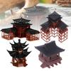 Chinesische Gasthausstatue Altes Gebäudemodell Miniatur Japanischer Pavillon Dekorationen Miniatur Zen-Garten Aquarium Bonsai Ornamente