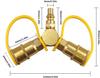 Propane Y-splitter  Adapter 1/4 Inch Connector  For Rv Trailer And Camping Propane Hose