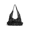 Rivet Underarm Bag 2024 New Hot Girl Fashion Versatile Dark Style Multi-Pocket Knotted Shoulder Strap Single Shoulder Crossbody Bag