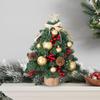 Tabletop Christmas Tree 18 Inch Seasonal Decor With LED Light Artificial Mini Christmas Tree For Office Home Bedroom Living Room