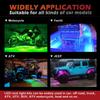 RGB LED Strip Music Remote Control Streamer Flowing Under Car Tube Underglow Underbody System Neon Light
