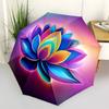 1pc Lotus Flower Decorative Automatic Open/Close Umbrella - Compact Travel Umbrella, Durable Construction, Fashionconscious yy251208124