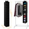 10-Shelf Hanging Shoe Organizer Non-Woven Fabric Hanging Shoe Shelves Multipurpose Foldable Shoes Container Rack Space-Saving