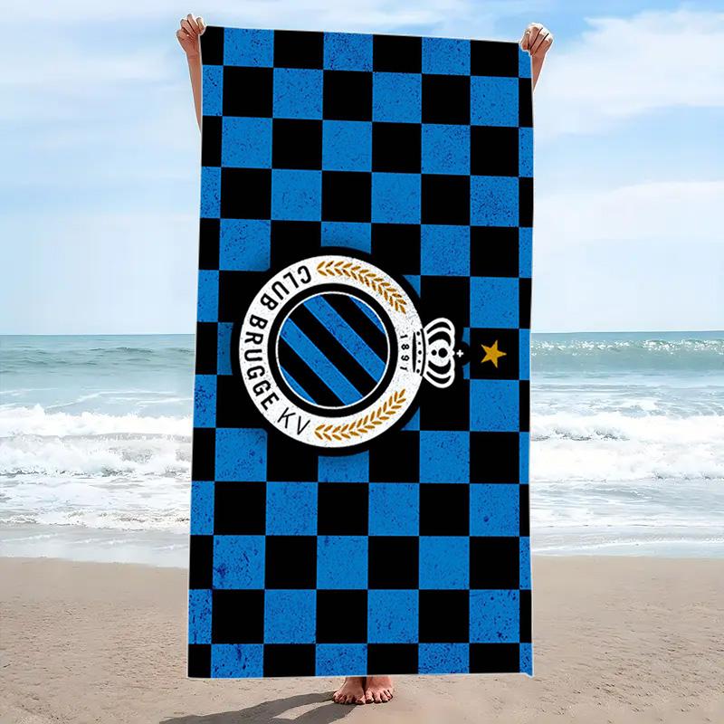 Club Brugge Print Beach Towel, Large Soft Quick Dry Towel for Beach Camping Swimming