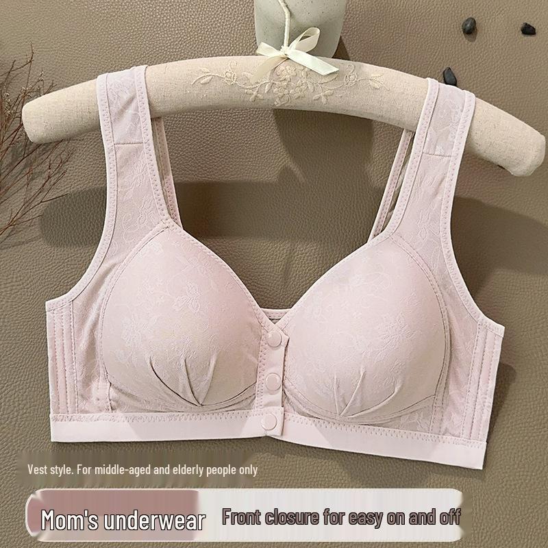 Front Buckle Push-Up Wire-Free Nursing Bra for Plus Size and Older Women