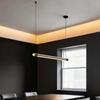 Italian Minimalist High-end Creative Dining Table Lamp Eye Protection Straight Bar Desk Lamp Pendant Light