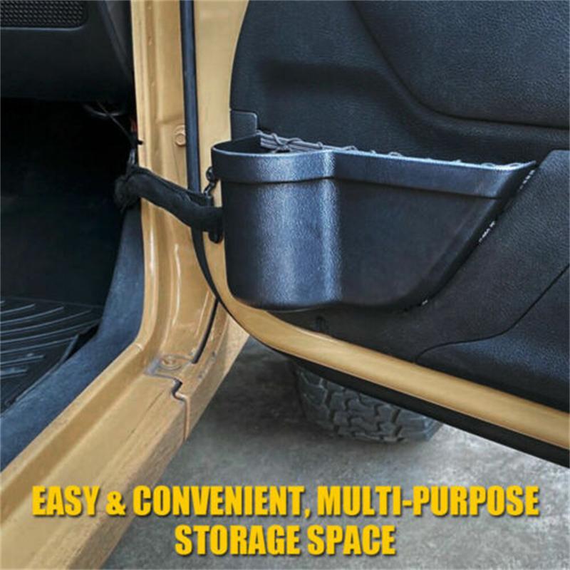 2Pcs For Jeep Wrangler JK JKU 2/4Door 2011 2012 2013 2014 2015 2016 2017 2018 Front Door Storage Box Organizer