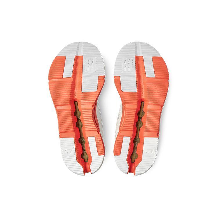 On Cloudnova All-Weather Lightweight Comfortable Shock Absorbing Breathable Low-Top Running Shoes Women Sneaker Pearl-White Orange-Red 26.99178
