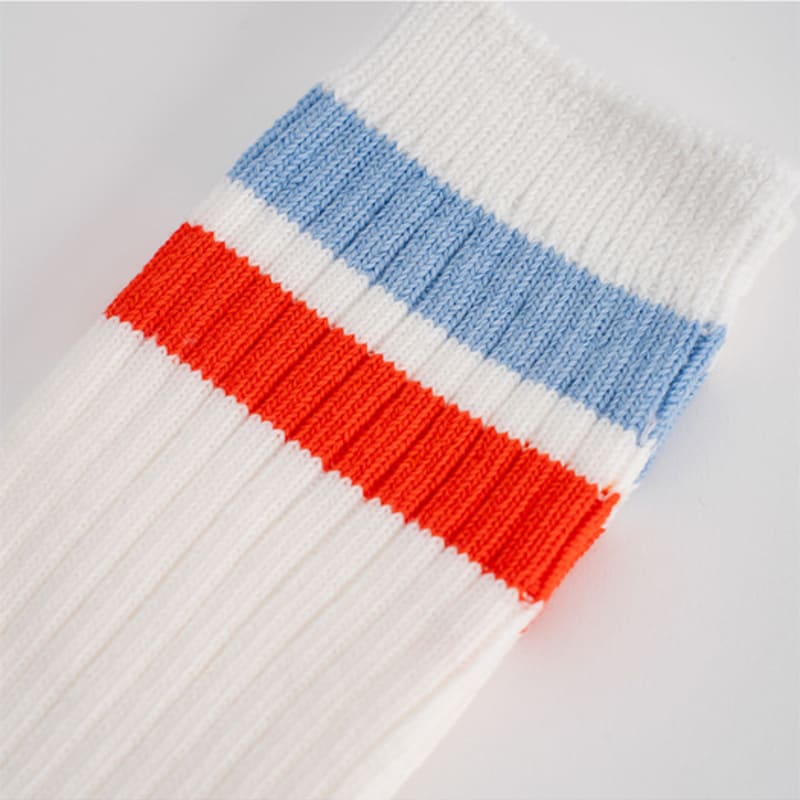 ROND&DEMARRER [Unisex] Signature Strick Socken Mittlere Wade (Gestreifte Version)