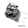 Fashion Punk GothicWolf Werewolf Ruby Zircon Eyes Finger για δώρα