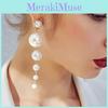 Long Pearl Elegant Earrings With Gradient Design Chic And Stylish Accessories