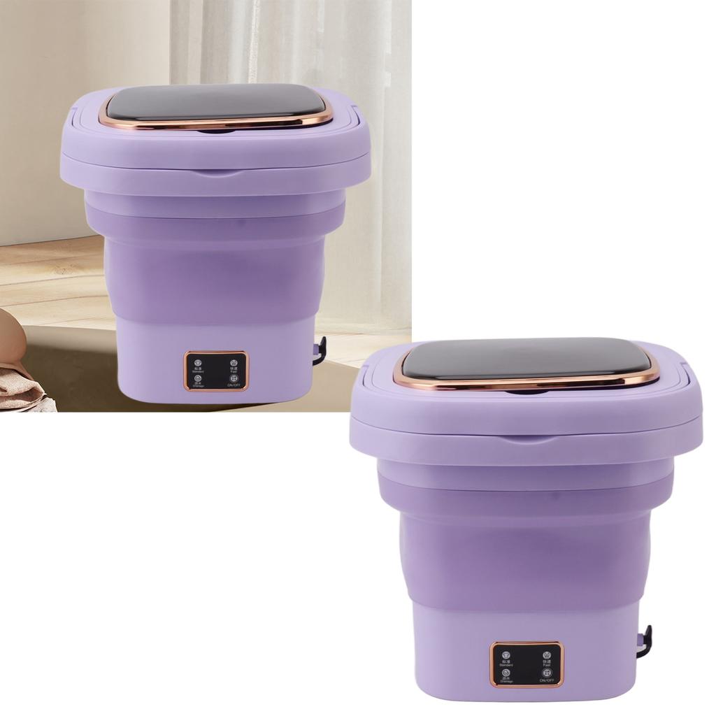 Portable Washing Machine 9L Automatic Small Foldable Bucket Washer for Dormitories Travel Business Trip