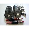 Universal JDM Carbon Fiber Hood Pin Plus Flush Mount Latch Kit Lock With Keys