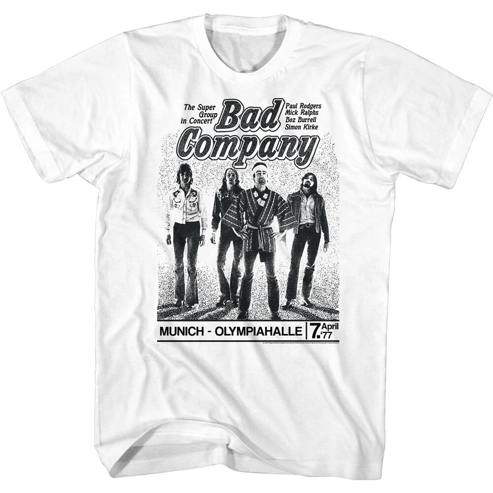 Bad Company Super Group Munich Apr 7 1977 Men s T Shirt Rock Tour Concert Merch S