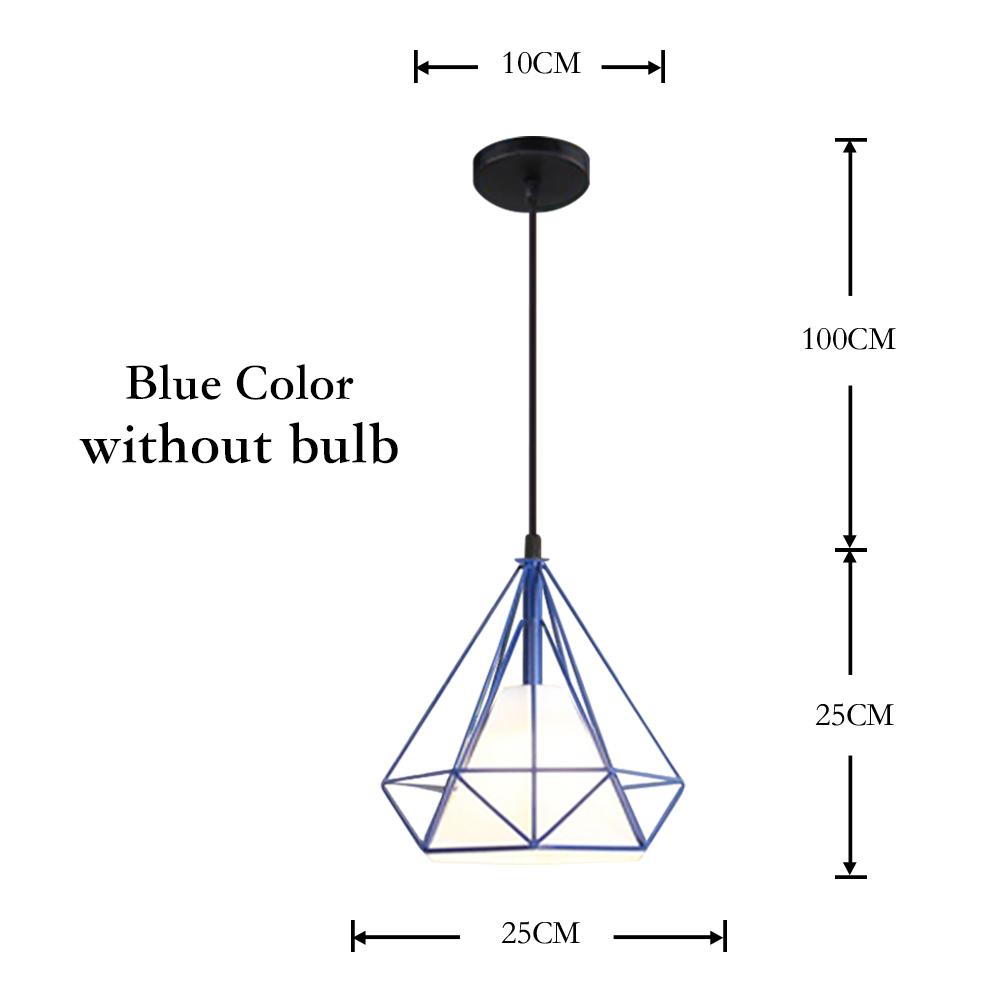 Vintage Industrial Pendant Light Retro Iron Lamp Russia Loft Cage Diamond Shape Hemp Rope Light for Dining Living Room House