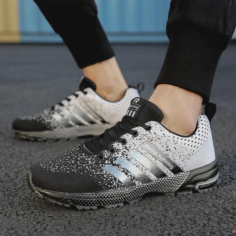 Men's Large Size Casual Sports Shoes - Breathable Fly Woven Popcorn Sneakers