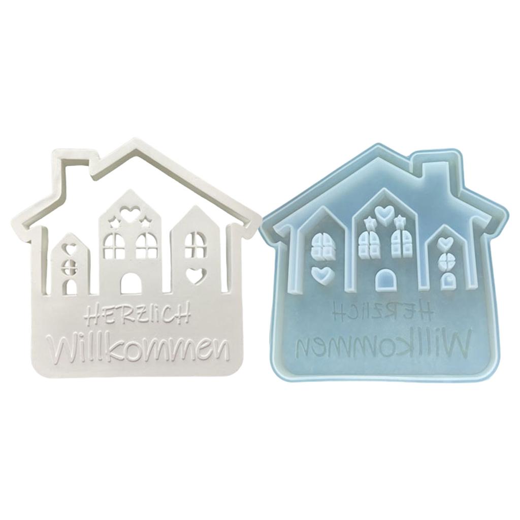 Figurine Molds House Shape Silicone Molds Resin Crafting Tool Silicone Ornament Moulds Silicone Texture for Crafting