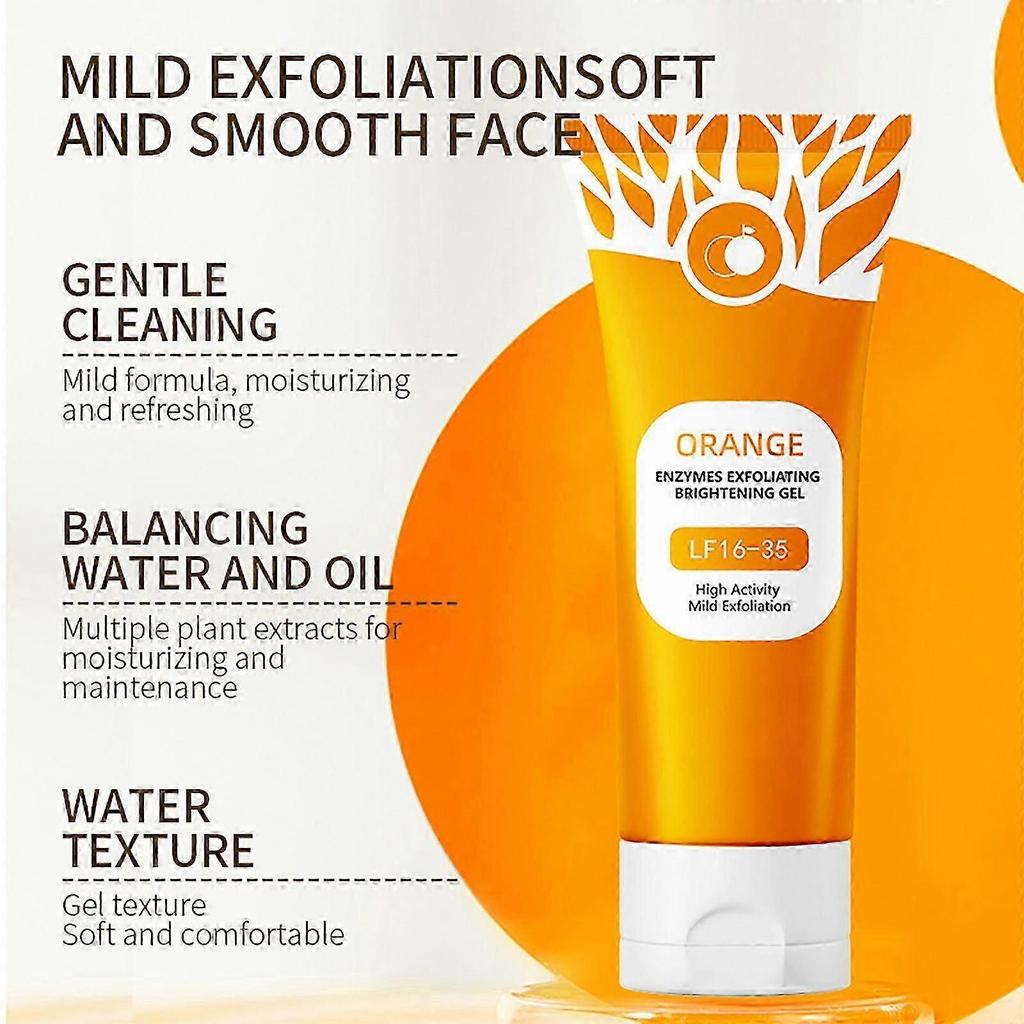 Orange Enzymes Exfoliating Gel Smoothing Tighten Pores Exfoliating Peeling Gel 100g