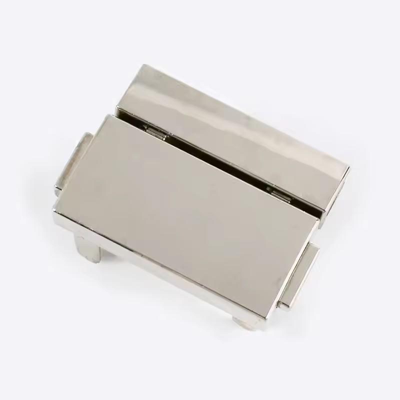 Meetee 35*20mm Metal Bag Lock Buckle Handbag Decor Rotating Switch Clasp Leather Craft Sewing Buckles DIY Hardware Accessories