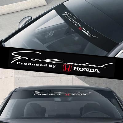 DLYXV1 Car Front Window Shade Decorative Sticker For Civci FIT CRV Accord Jazz HRV Dio Stepwgn Prelude Odyssey City CRX Pilot