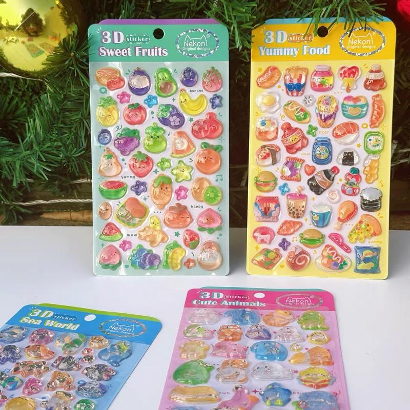 Animals Cute Seal Stickers 3D Cute Stickers Diy Laptop Scrapbook Phone Case Decal Party Favor Kids Gift