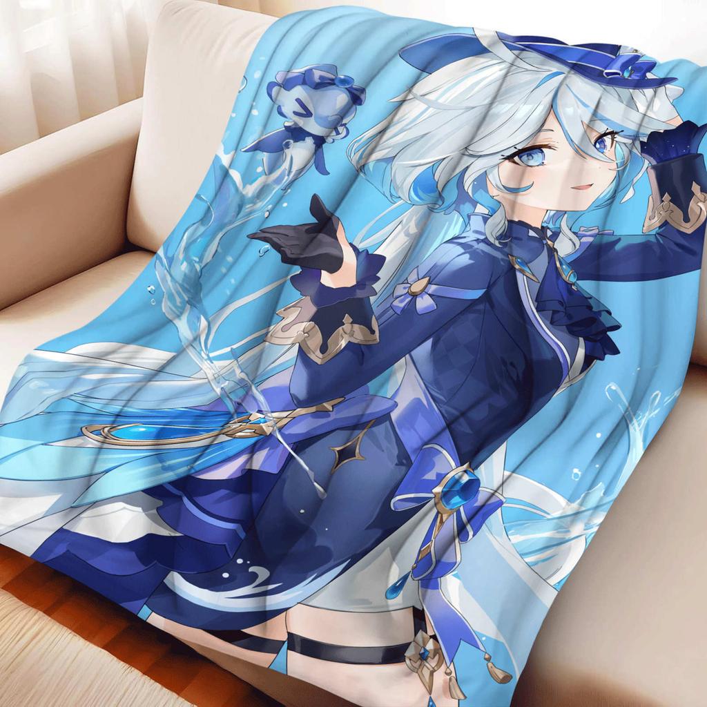 Cartoon Kitagawa Marin Furina Flannel Blanket Cover Warmth Soft Anime Blanket Multifunctional Decor Home Universal Blankets