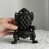 Vintage Mini Gothic Throne Display Chair 3D Printed Dollhouse Seat Furniture  Atmosphere Ornament