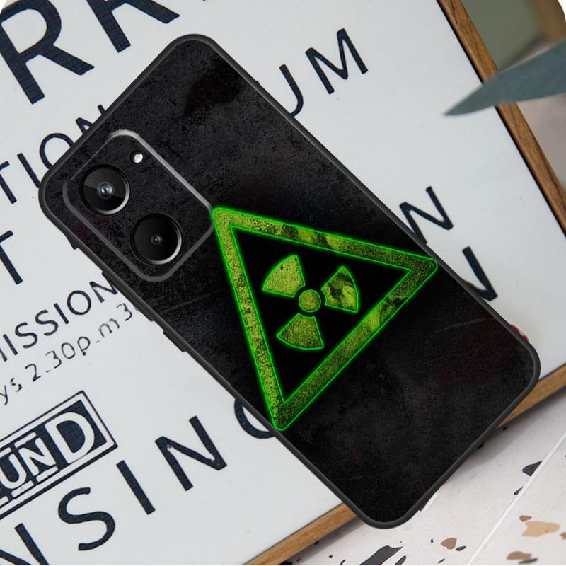 Nuclear Radiation Warning Sign For Realme C31 C33 C35 C51 C53 C55 C67 GT5 GT Neo 6 9 10 11 12 Pro Plus C21Y C25s C30 Case