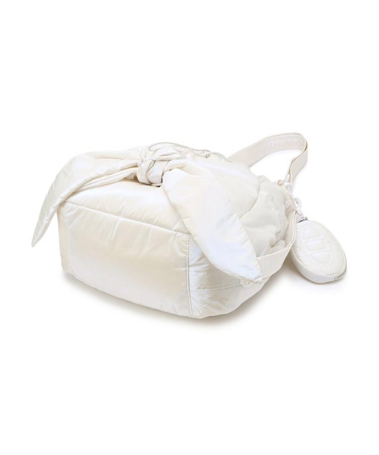 Athe Vanessabruno [Ruban] Glossy Pearl White Ribbon Backpack And Shoulder Bag S Aaba6Ff10Ow