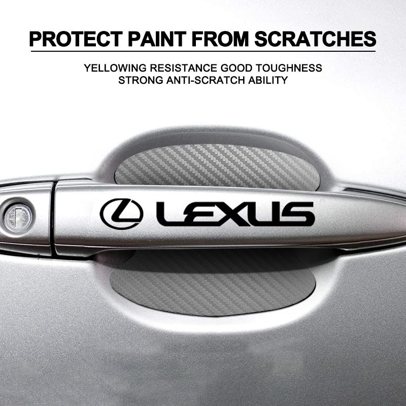 8Pcs Car Door Sticker Auto Handle Anti Scratch Protection Film Car Styling For Lexus CT ES LS GS IS HS NX RX UX GX LX RC RCF SC LFA LF-C2 LF-FC LF-LC