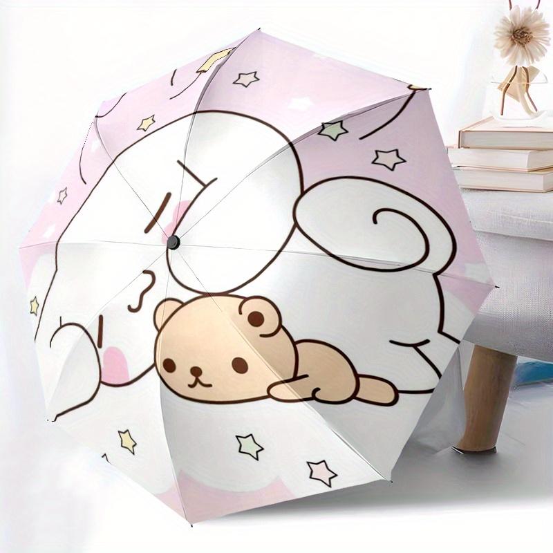 1pc Sanrio Resting Cinnamoroll Pattern Automatic 3-Fold Umbrella Design, Cute Cartoon Pattern, Portable Outdoor Umbrella, Perfect, Holiday Gift for fa