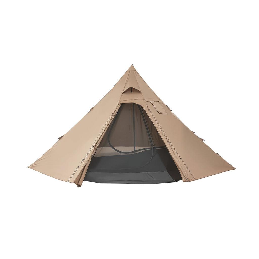 Hot Tent for 4 Persons, Camping Tipi Hot Tents with Stove Jack & Inner Tent, Portable Winter Camping Tents with Snow Skirt, Easy Setup, Waterproof 4