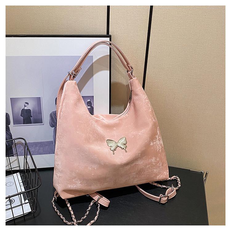 

2024 Spring New Fashion Street Style Large Capacity Tote Bag Pu Material рожевий