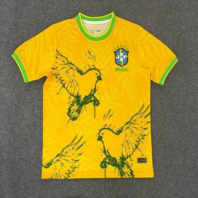 New Brazil Special Edition Jersey: Peace Dove Cartoon T-shirt with Star Player Number