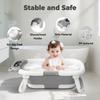 SENMEO Baby Bathtub - A foldable, durable bathtub with soft padding, featuring a portable travel design