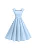 European and American Women's Sleeveless Dress Solid Color Cotton Vest Skirt Retro Elegant Temperament Skirt