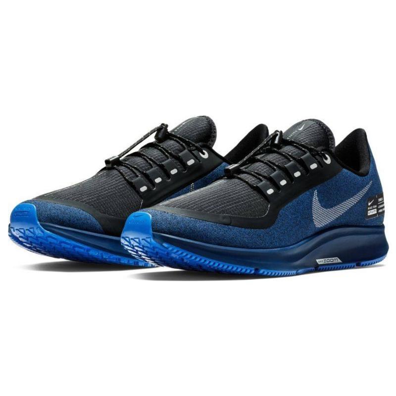 Nike Air Zoom Pegasus 35 Shield Black Blue Void Men's AA1643-003