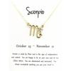 Constellation Card Pendant Clavicle Chain Twelve Constellation Necklace Constellation Necklace