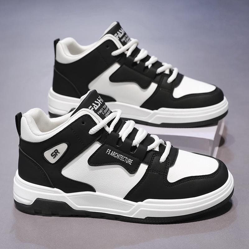 Herren Atmungsaktive High-Top Sneaker im koreanischen Stil - Trendig, vielseitig, lässige Schuhe mit dicker Sohle