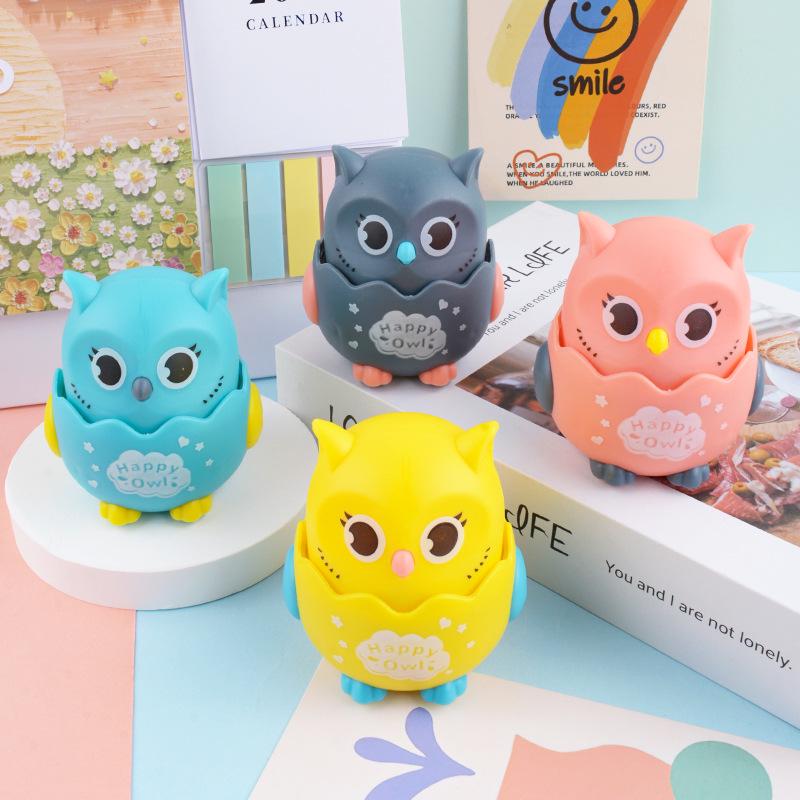 

Educational Baby Owl Toy Car - Pull-Back Cartoon Animal for Kids
